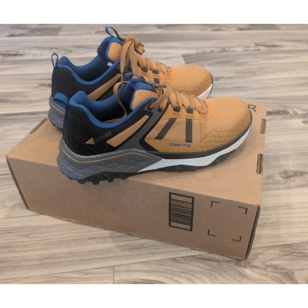 Avenger Men's Size 10 Aero Trail Composite Toe EH Work Shoe Yellow Yellow New